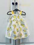 Sukienka ZARA 80 cytryny neon mini falbanki