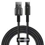 Baseus Tungsten Gold kabel USB-A - USB-C 480Mb/s 100W 2m czarny (CAWJ)