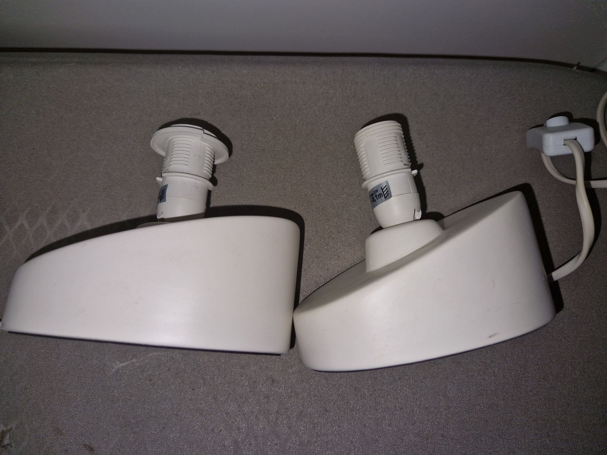 Podstawy do lampek nocnych 2 szt. kremowobiałe ceramiczne
