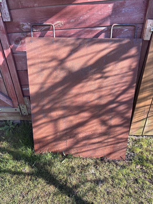 Płyta stalowa 80x100 cm, grubość 5 mm, z uchwytami – bardzo solidna