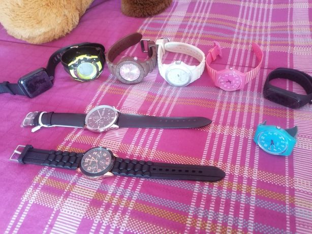 Vários relógios swatch, one, Watx and colors, desportivos