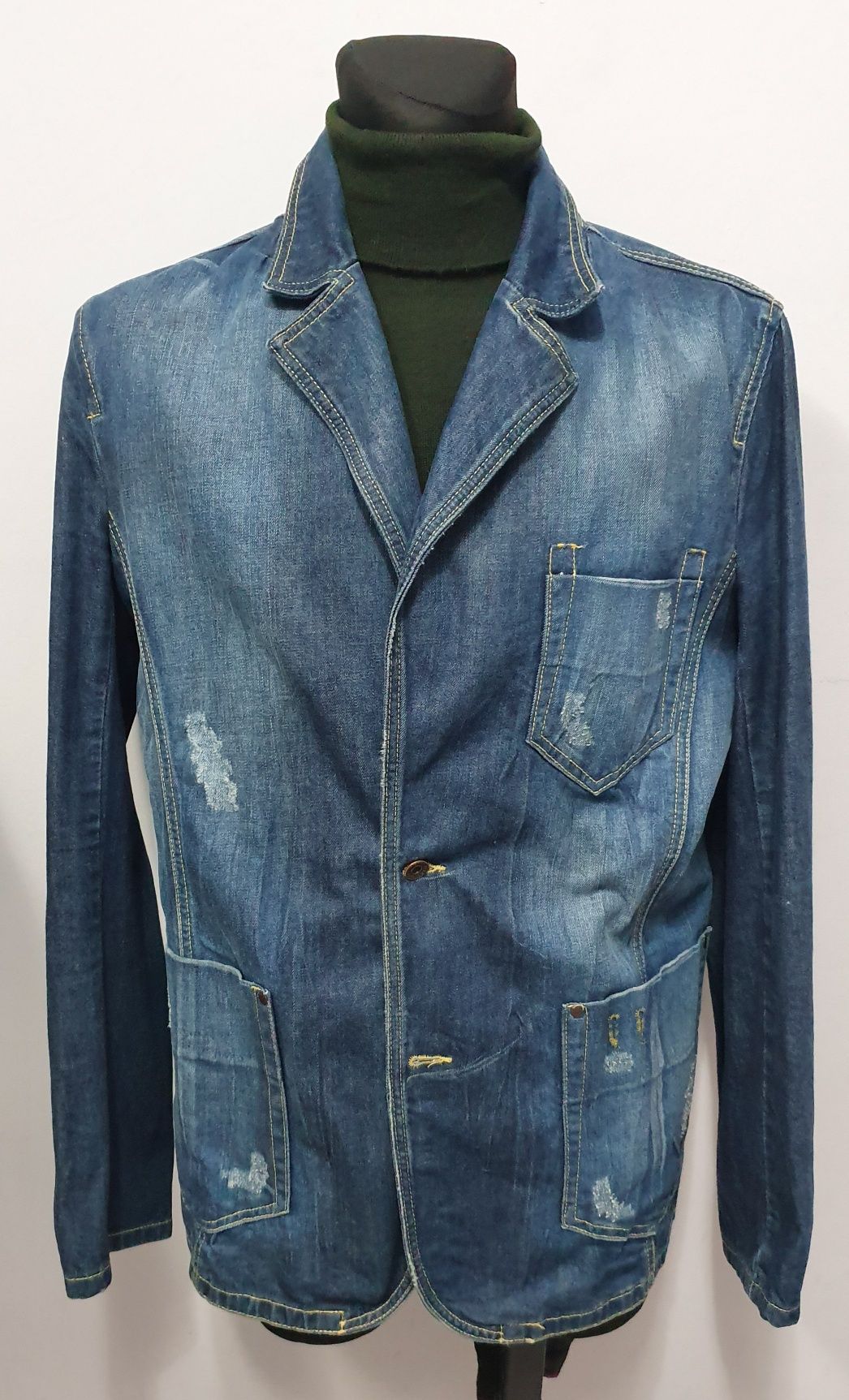 ZARA roz. XL jeansowy blazer w stanie idealnym