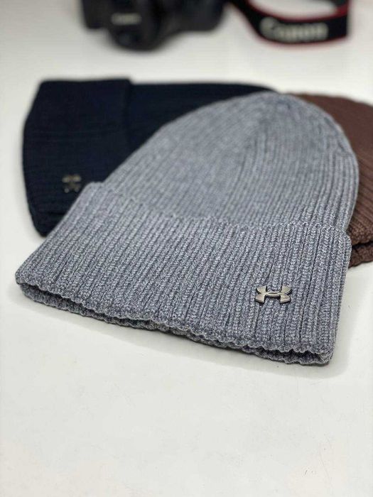 Мужская шапка UNDER ARMOUR Зимняя кашемировая мягкая с подворотом S-XL