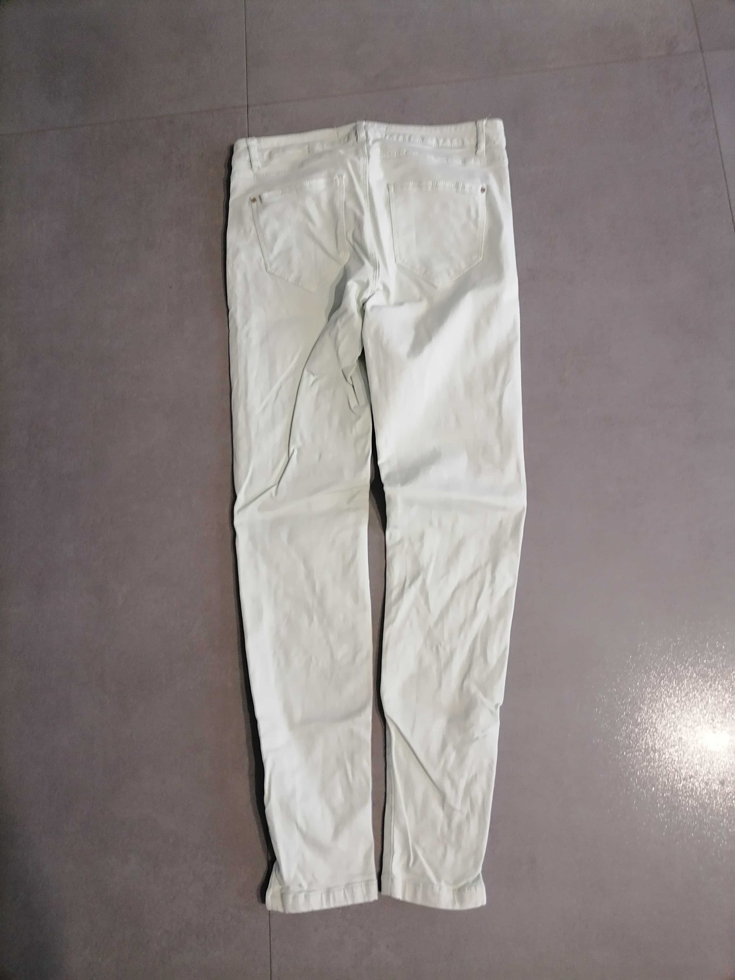 Zara spodnie jeansy skinny  miętowe r 36