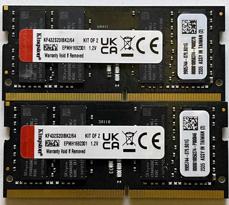 2x 32 GB RAM DDR4 2400 Kingston Fury 64 GB [28]