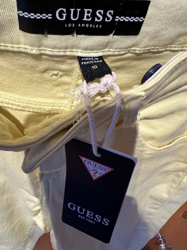 Calca ganga amarela 10 anos guess original nova