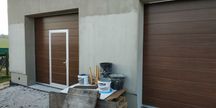 Brama segmentowa ocieplona Orzech 250 x 225
