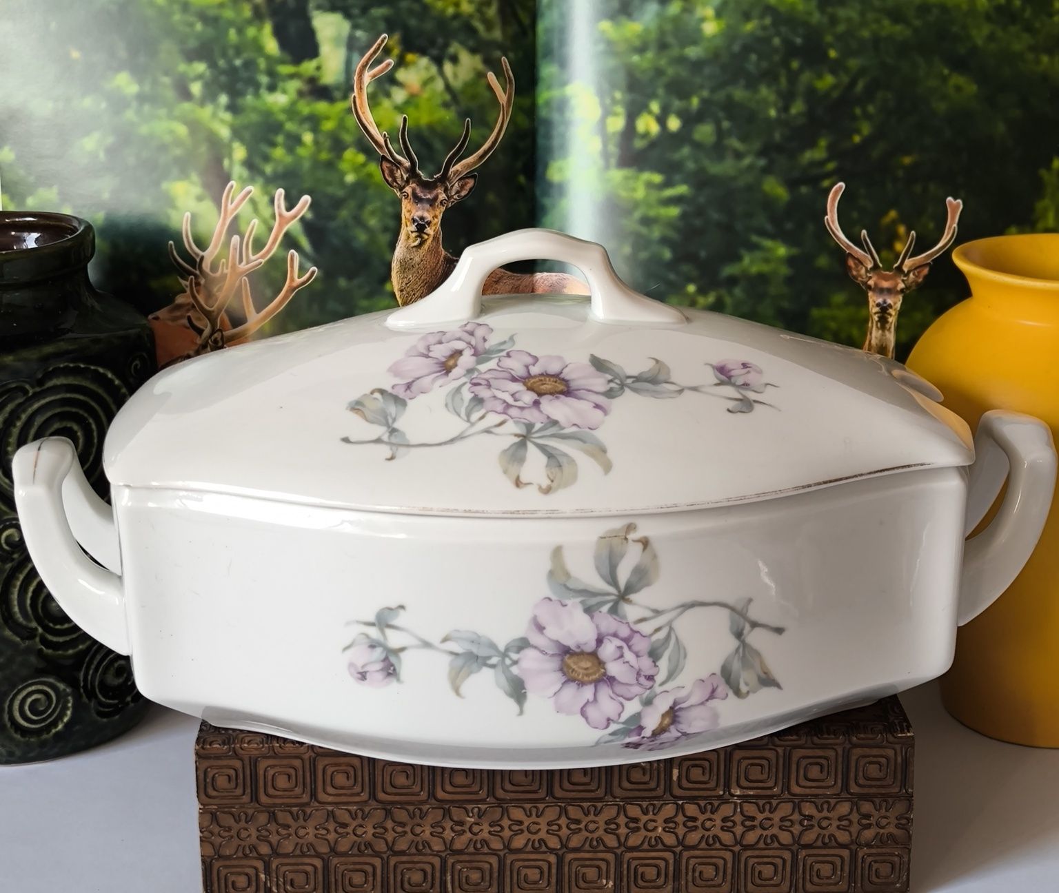 Waza Ćmielów Lwów piękna stara porcelana