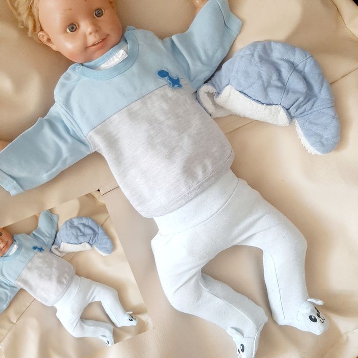 Zestaw roz 56/62 21 sztuk mega paka komplet dla chłopca wyprawka dres