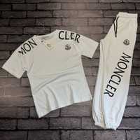 НОВЫЙ СЕЗОН 2024 женский белый костюм Moncler футболка+штаны s-xxl