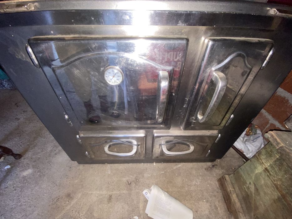 Fogao de lenha em inox de aquecimento central