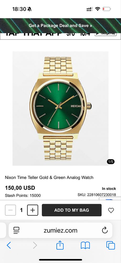 Чоловічий Годинник NIXON TIME TELLER A045-1919-00