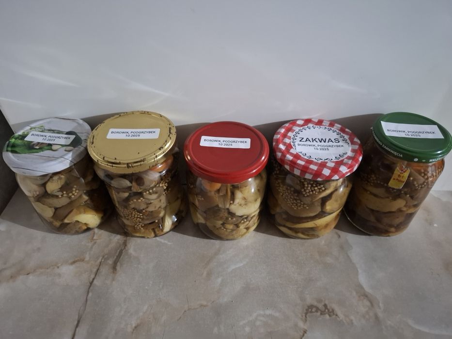 Borowiki, podgrzybki marynowane w zalewie octowej