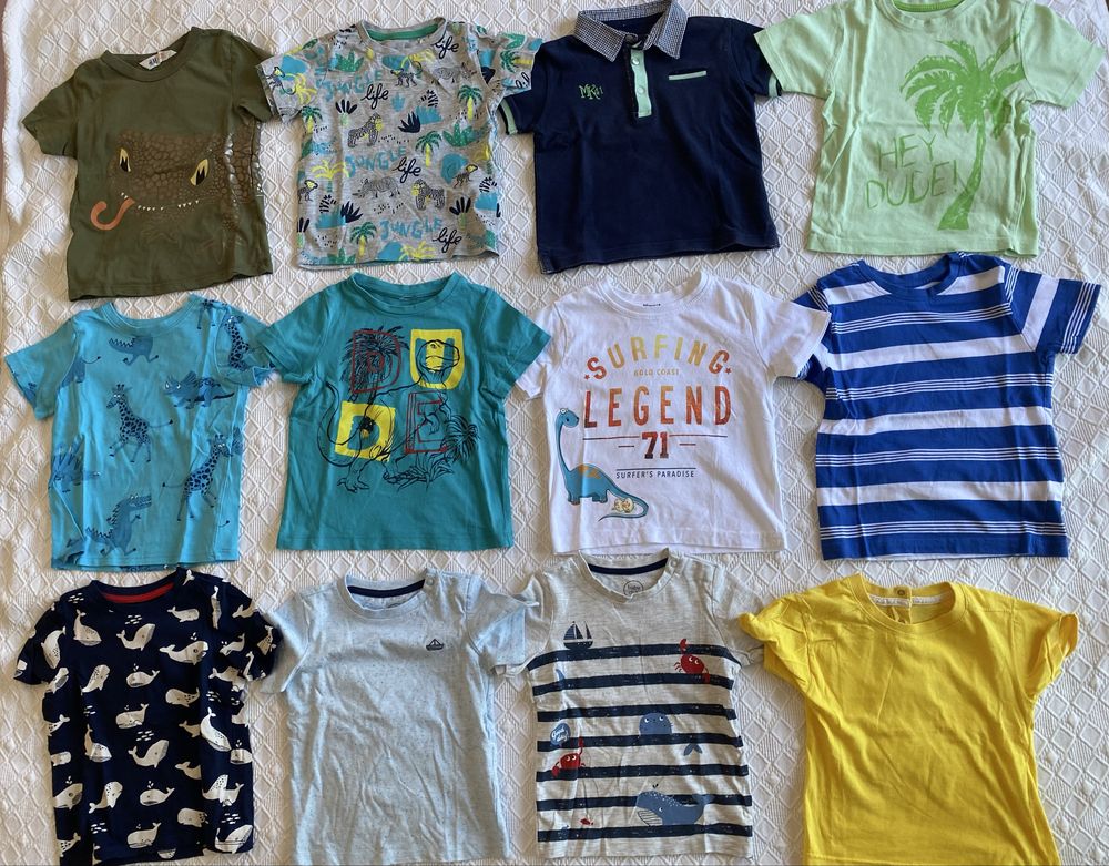 T-shirt menino 2-3 anos lote de verão