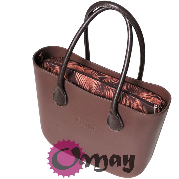 organizer OBAG STANDARD liście miedziane brąz wkład 2 kieszenie OMAY