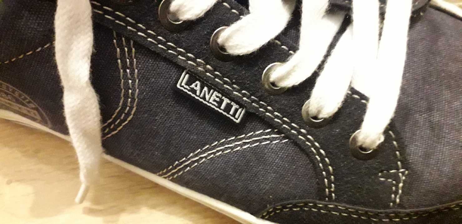 Tenisówki trampki Lanetti Vans rozm 40 granatowe jeans jak nowe