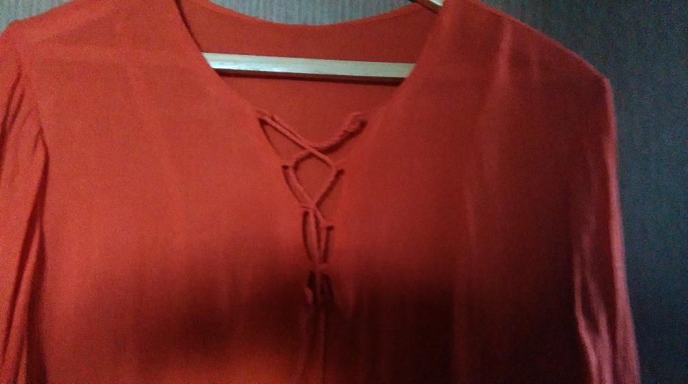 boho HIPPIE etniczna ETNO sznurowana POMARAŃCZOWA