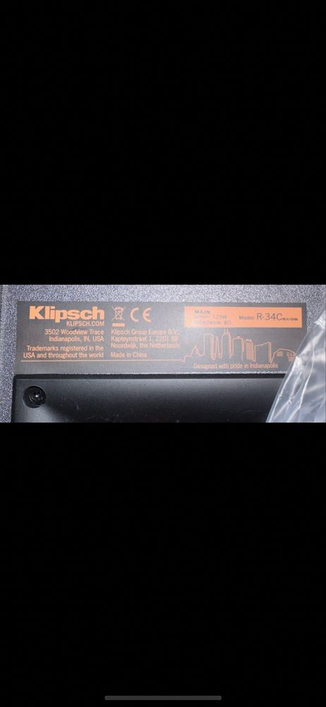 Coluna central Klipssh R-34C