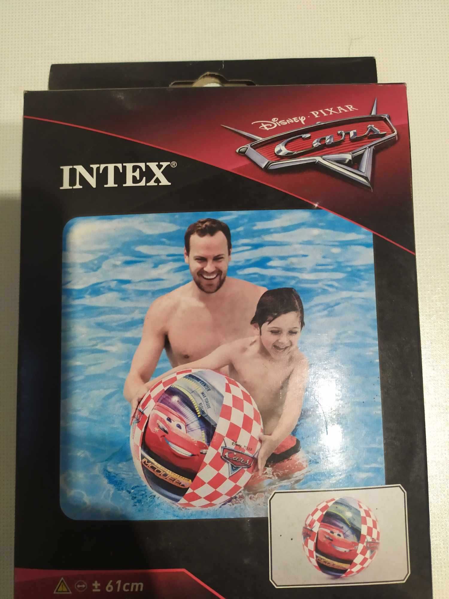 Intex Piłka plażowa pompowana Auta 61 cm