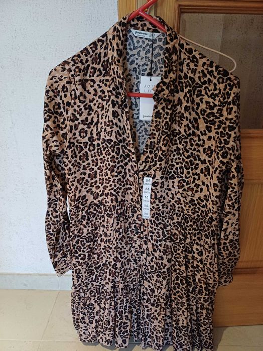Vestido padrão leopardo NOVO