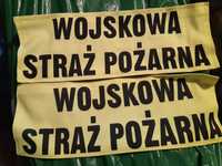 Wojskowa straż pożarna, rzep, naszywka oryginalna.Nowa