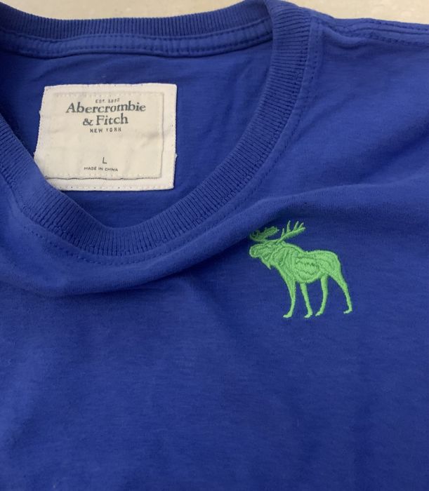 Abercrombie&Fitch bluzka longsleeve L/M logowana, bawełna