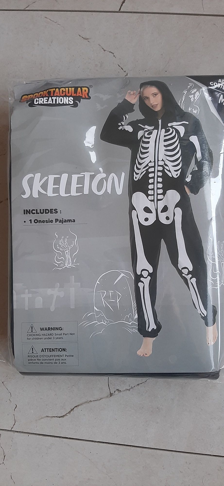 Stój kostium szkieletor Halloween