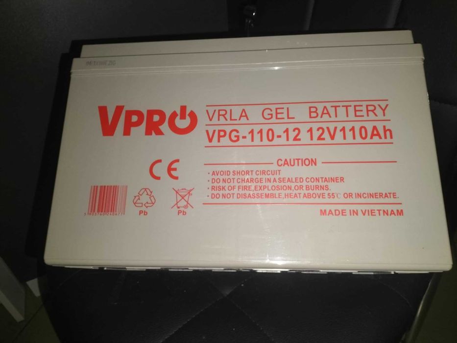 Akumulatory Żelowe Gel VPRo Premium 12V 110 Ah [3szt]