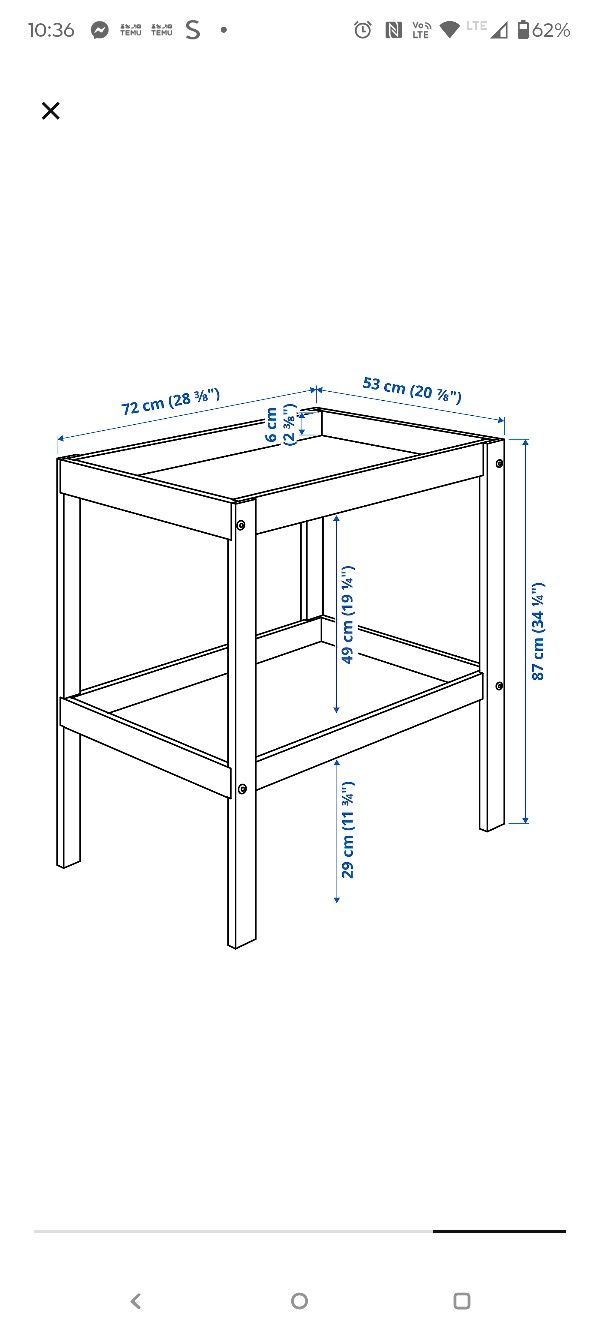 Łóżeczko i przewijak Ikea sniglar