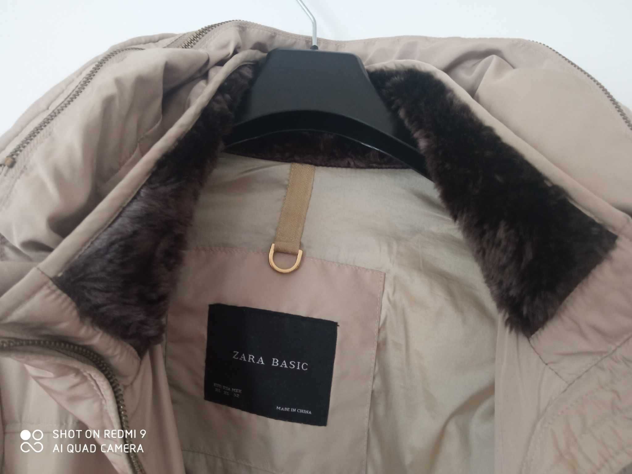 Płaszcz puchowy damski kurtka Zara  Basic roz. XL
