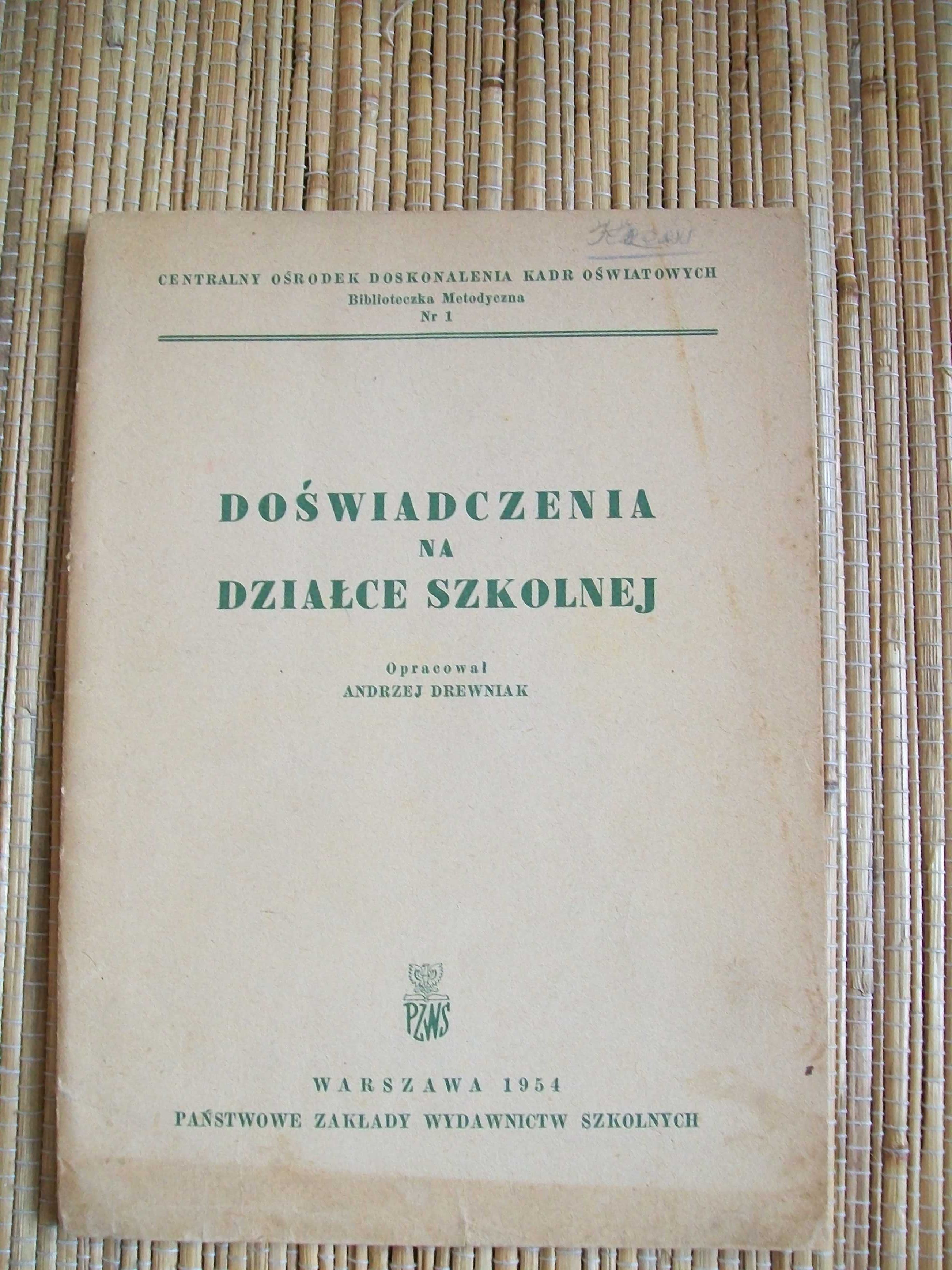 Doświadczenia na działce szkolnej z 1954r.