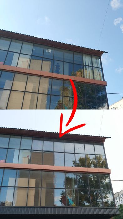 Бронеплёнка на стекло, защита от осколков. Тонировка стекла и окон.