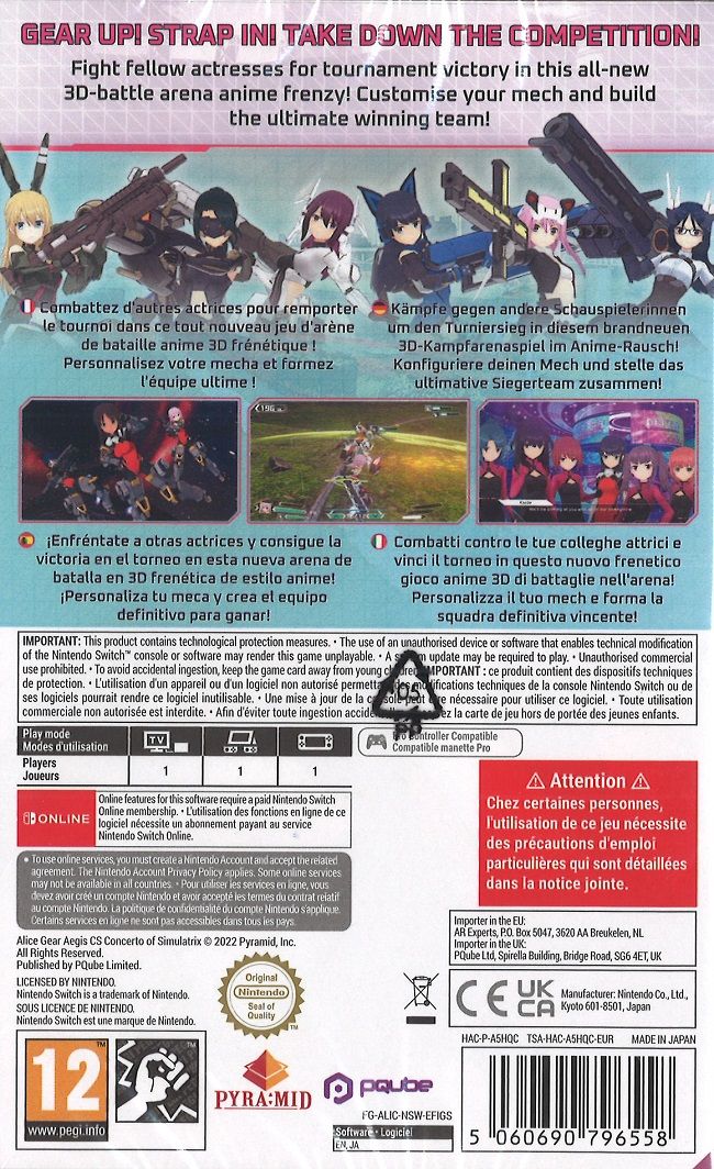 Alice Gear Aegis CS Concerto of Simulatrix (NSW) Gra nowa w folii