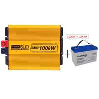 Набір безперебійного живлення 12V/220V, 1000W + BATTERY GEL 12V 100Ah.