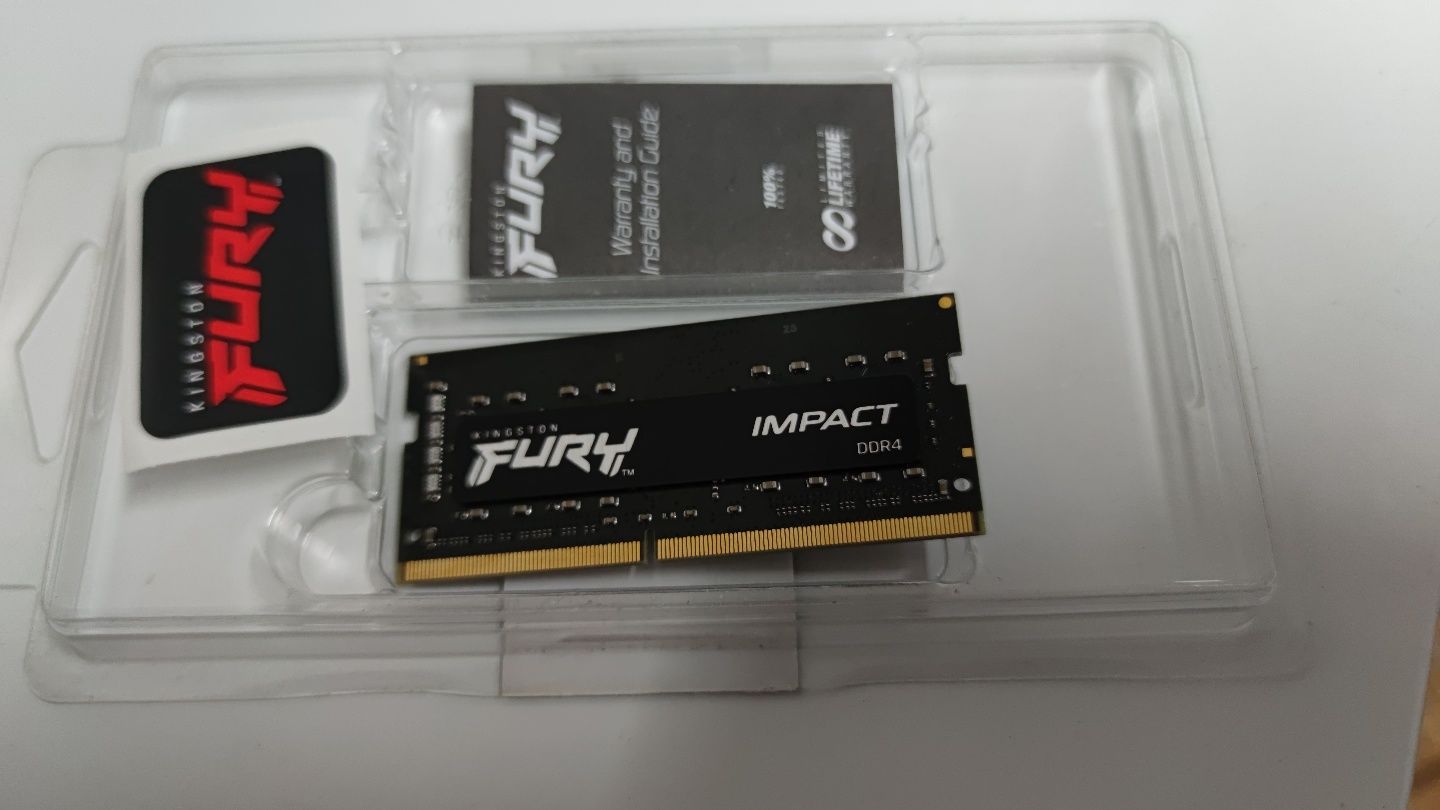 Memória RAM Kingston Fury 16GB DDR4 SODIMM 3200MHz - Ótimo Estado!