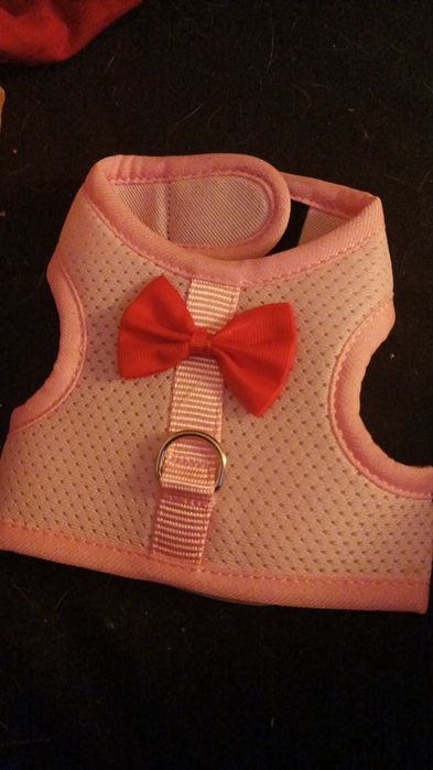 Szelki dla królika różowe