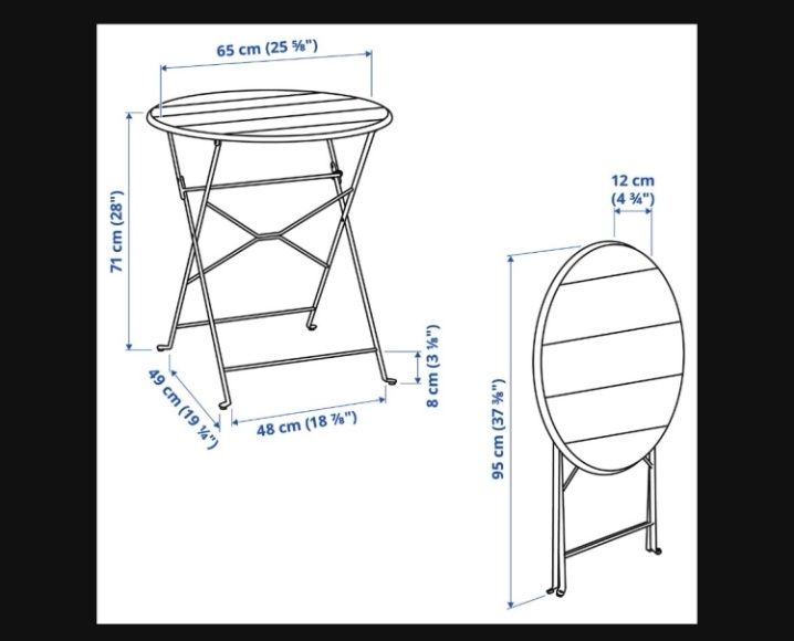 Conjunto de mesa e 2 cadeiras IKEA como novas