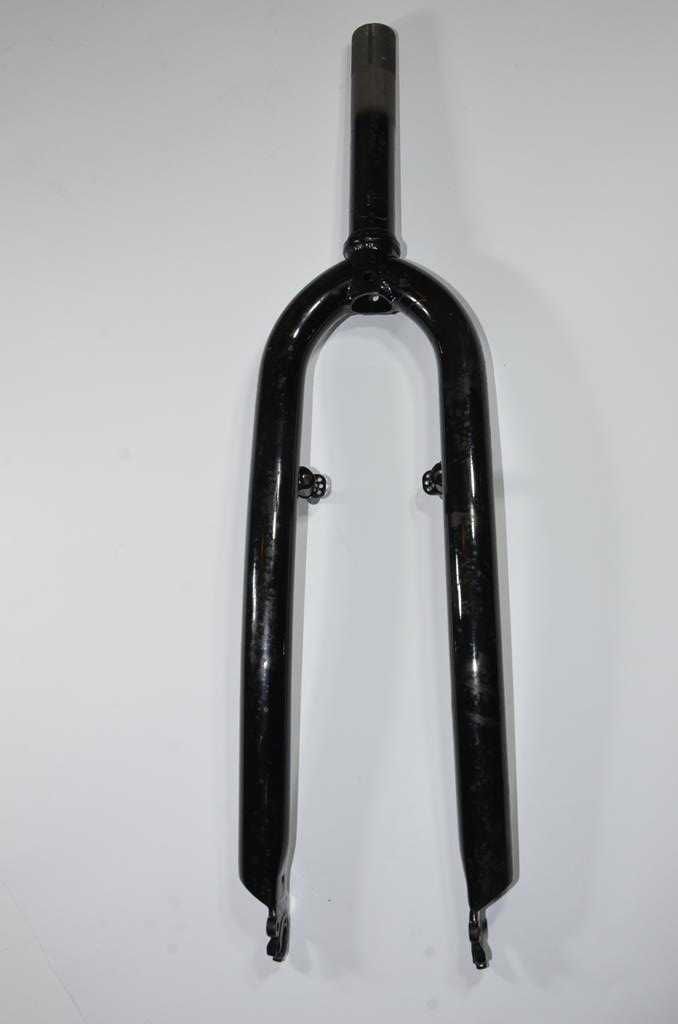 Widelec rowerowy mtb gwint 1 1/8" koło 26'' V brake piwoty czarny stal