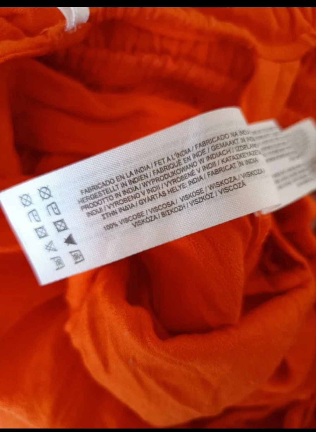 Pomarańczowy letni kombinezon wiskoza. L XL