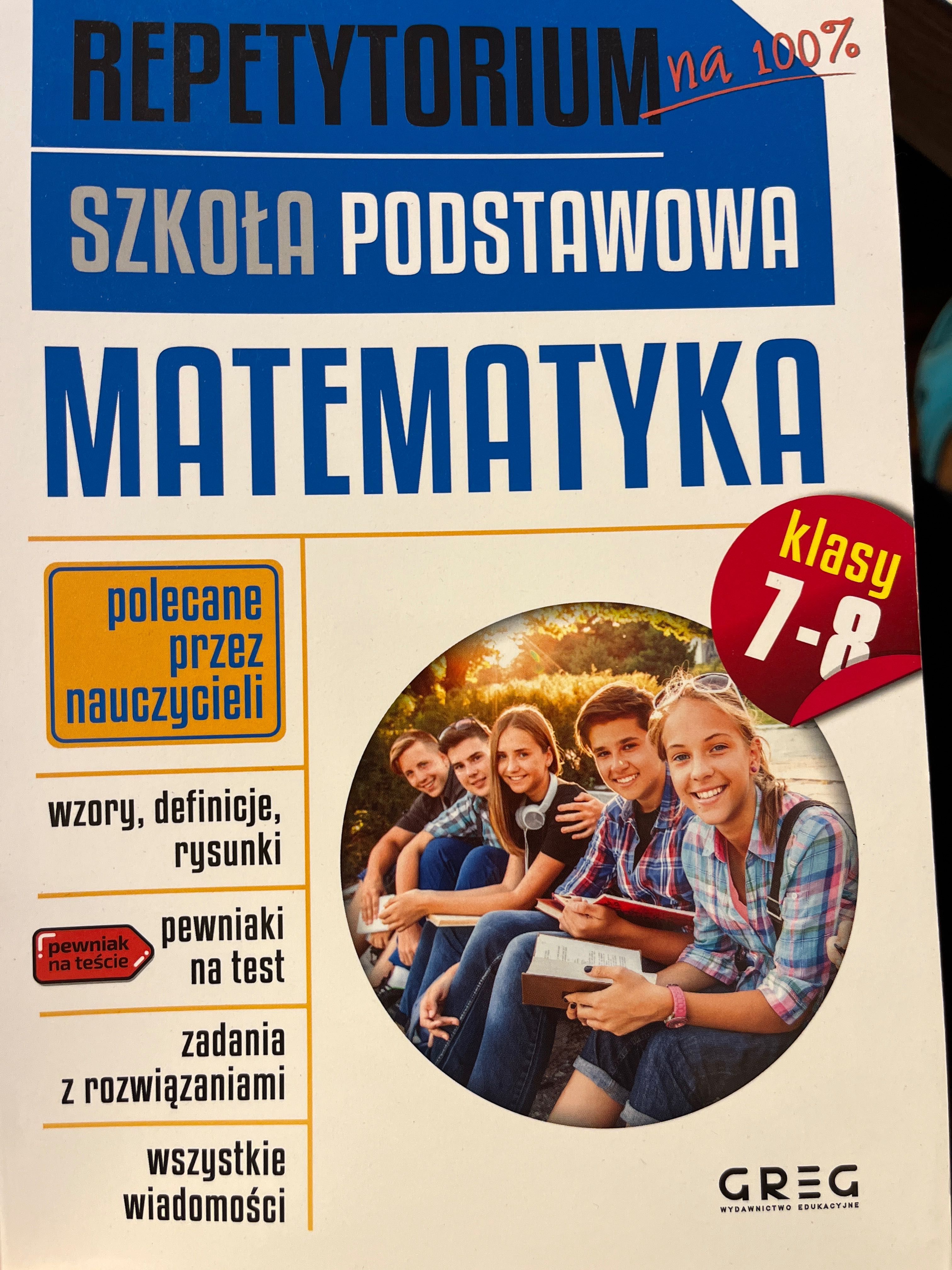 Repetytorium szkoła podstawowa MATEMATYKA klasy 7-8