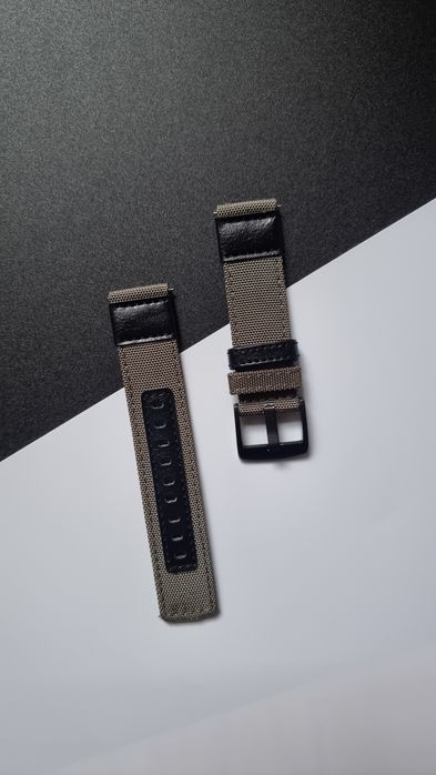 Pasek nylonowy 22 mm - zielony z czarną
klamrą