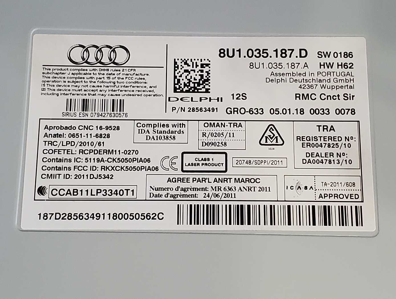 Audi Q3 Radio RMC 2018 R. Bluetooth CP-OFF Stan Idealny WROCŁAW