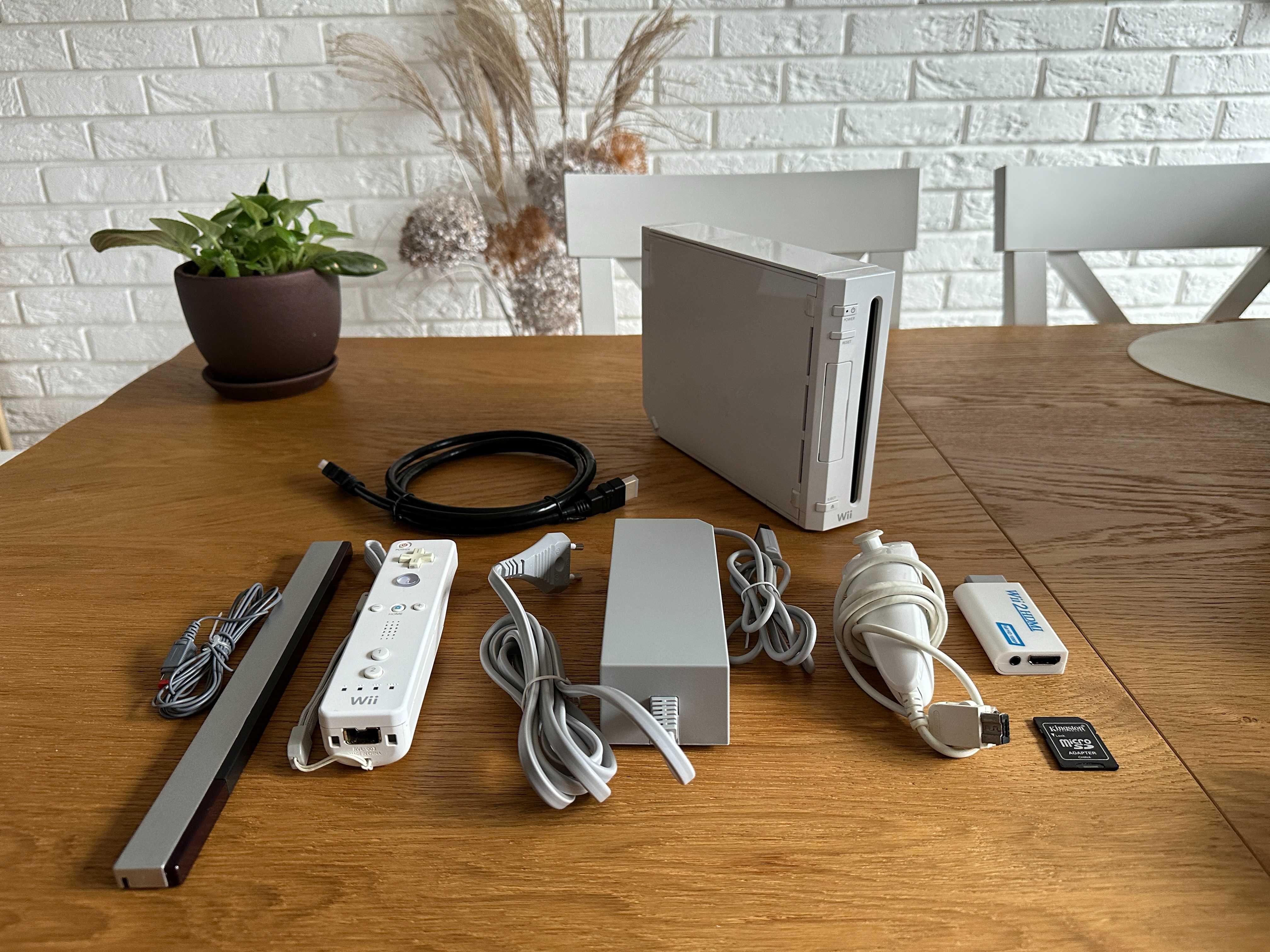 Konsola Nintendo Wii + Akcesoria i dodatki [Biała] 64GB
