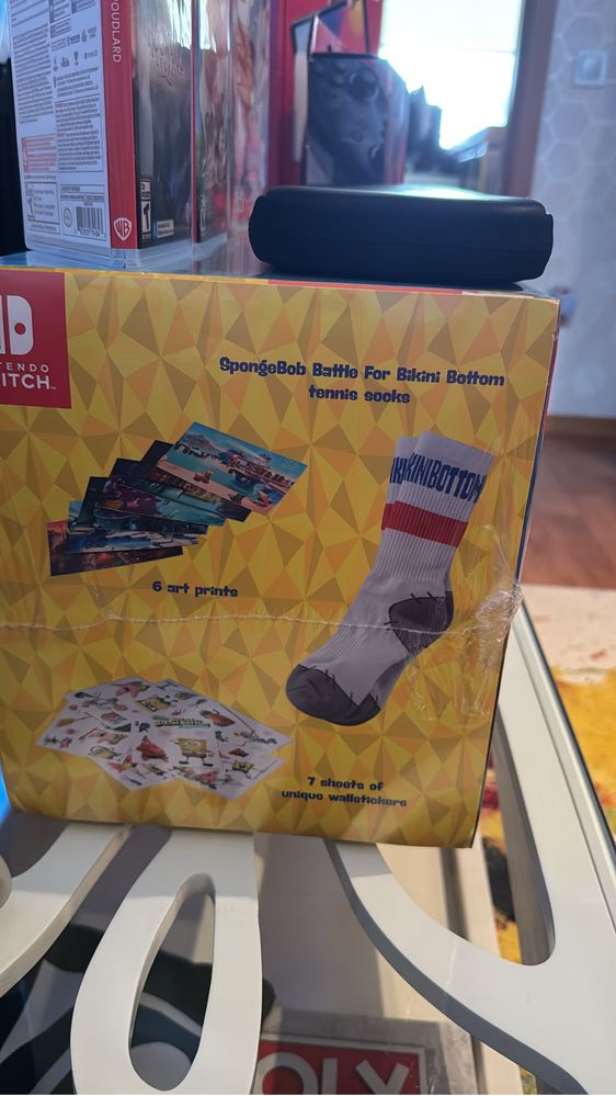 Nintendo switch oled c/garantia + jogo + acessorios