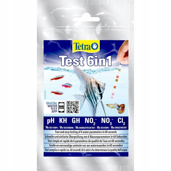 Tetra Test 6in1 10szt Ph Gh Kh No2 No3 Cl2 6w1