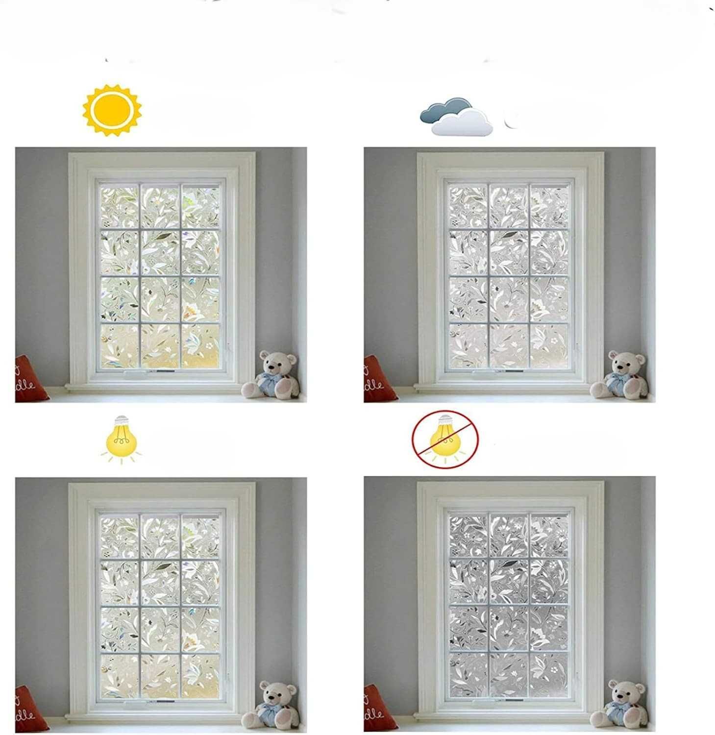 Folia okienna LEMON CLOUD 60x120 cm matowa z efektem tęczy