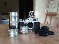 ZORKI 3 aparat analogowy zestaw M39 jupiter 11 12 obiektyw jak leica