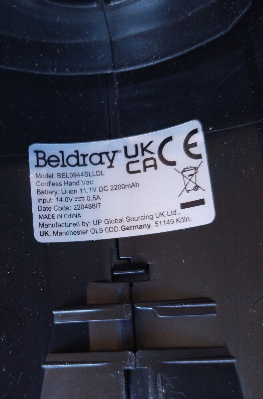 Беспроводной пылесос без зарядки Beldray