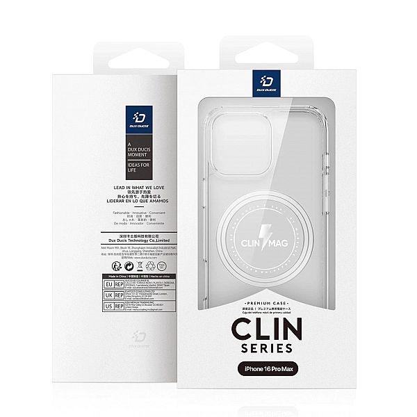 Etui Dux Ducis Clin Mag z MagSafe na iPhone 16 Pro Max - przezroczyste