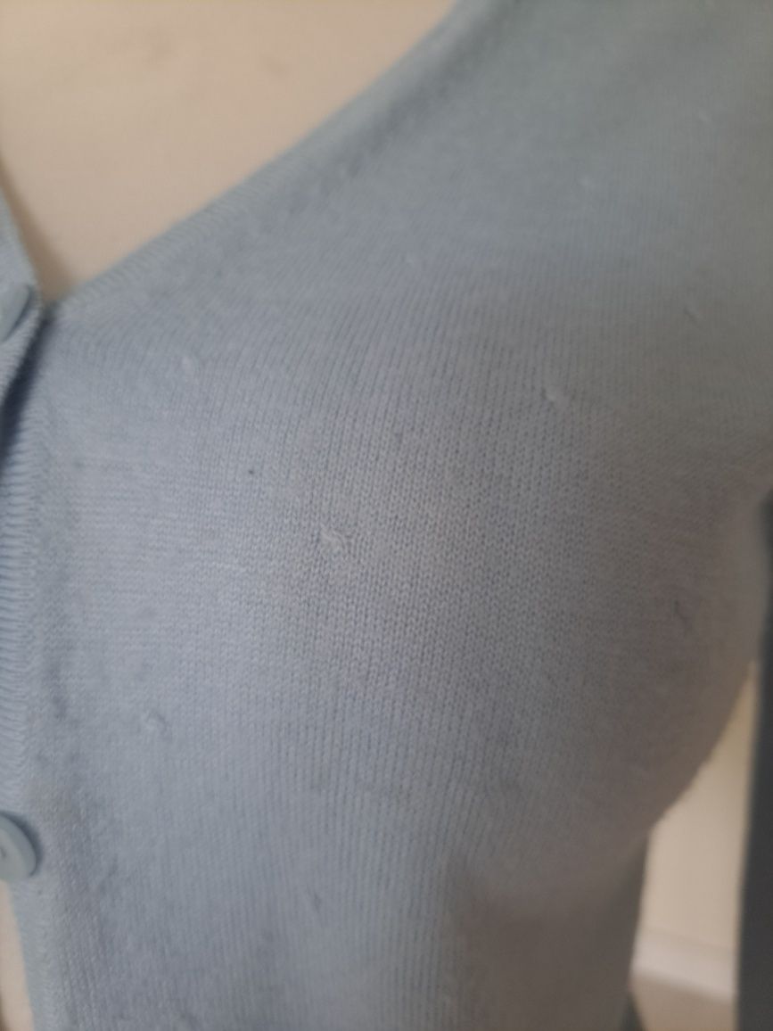 Błękitny sweter rozpinany Cecilia Classics